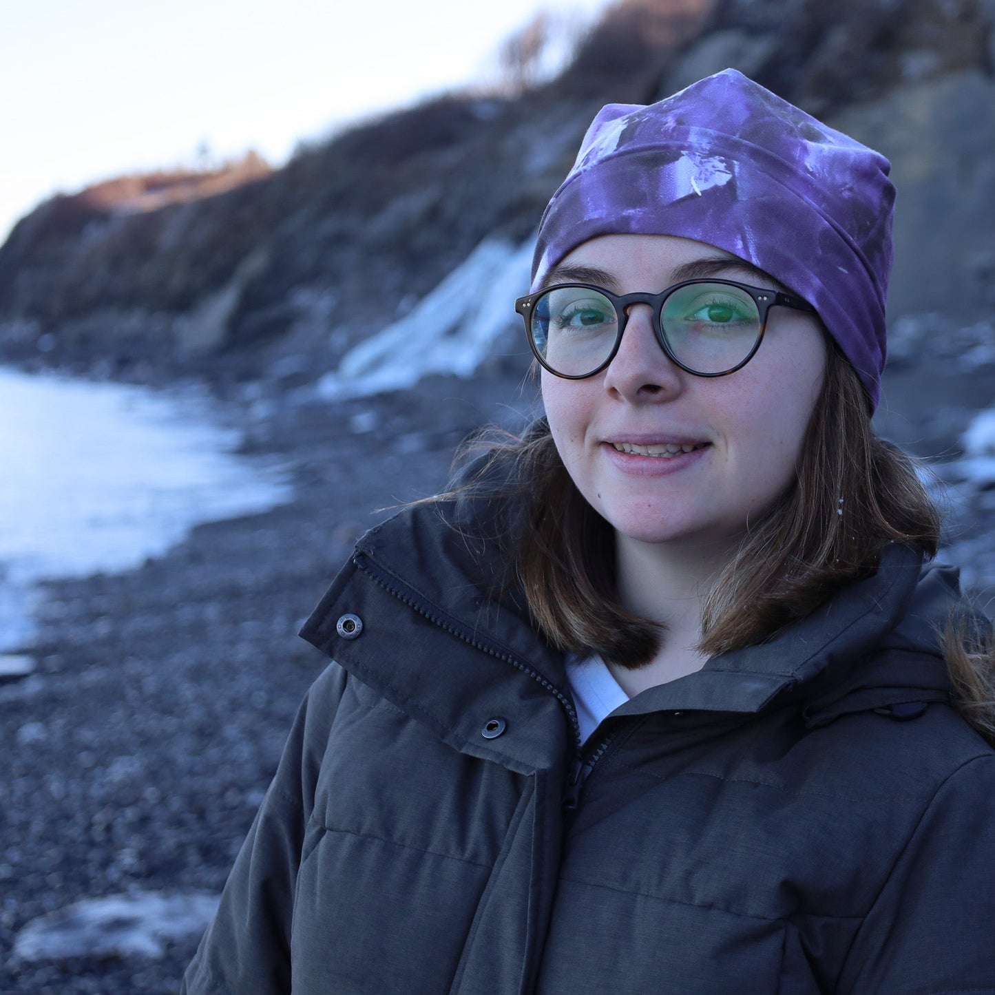 Violet au Vent - Tuque légère | Chapeau d'hiver | Bonnet de course - Nathalie Spooner