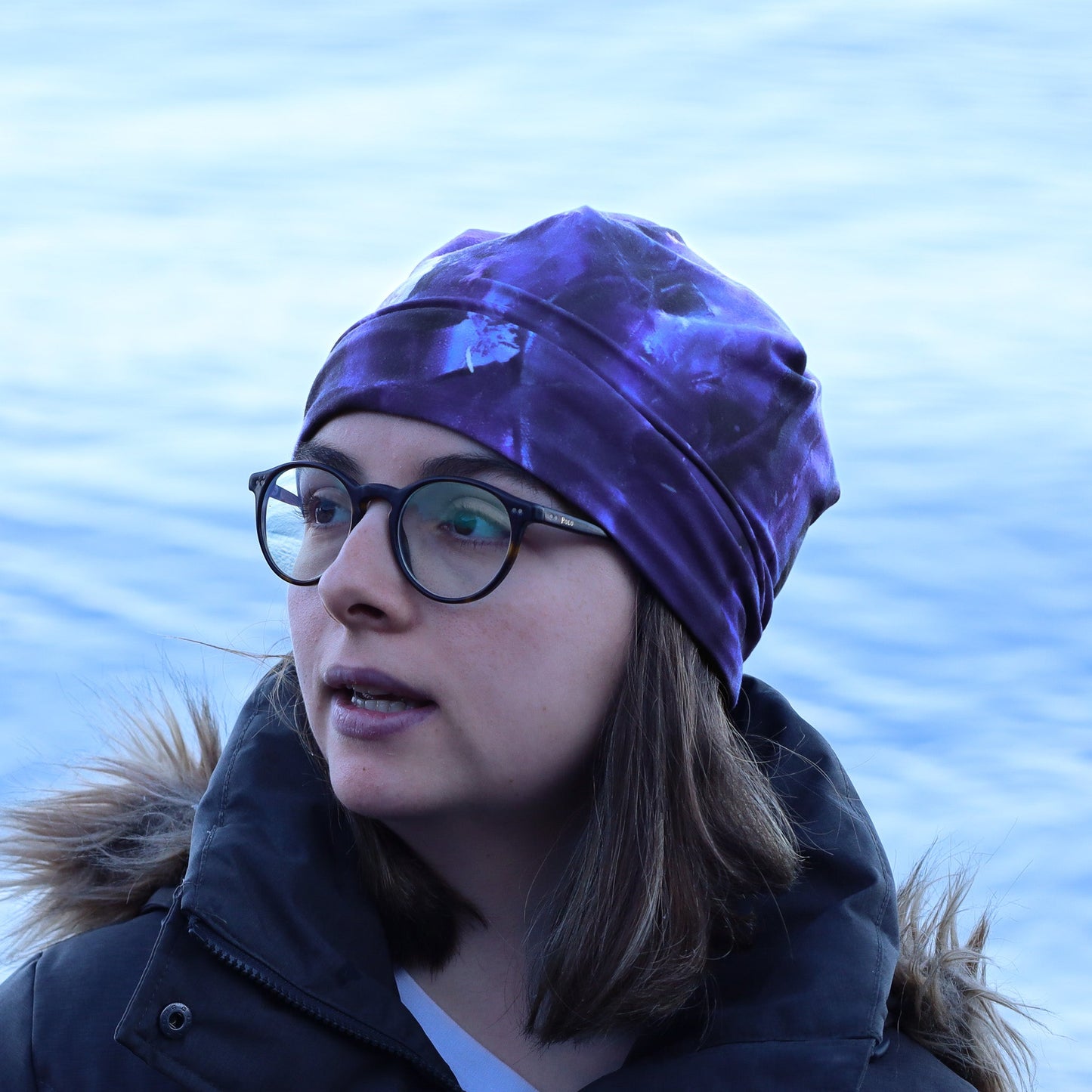 Violet au Vent - Tuque légère | Chapeau d'hiver | Bonnet de course - Nathalie Spooner