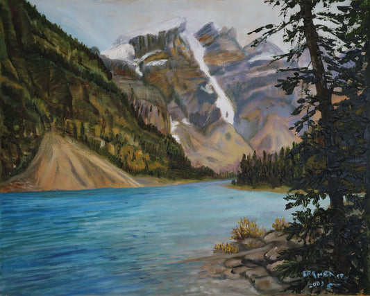 Vue du lac Moran - peinture originale