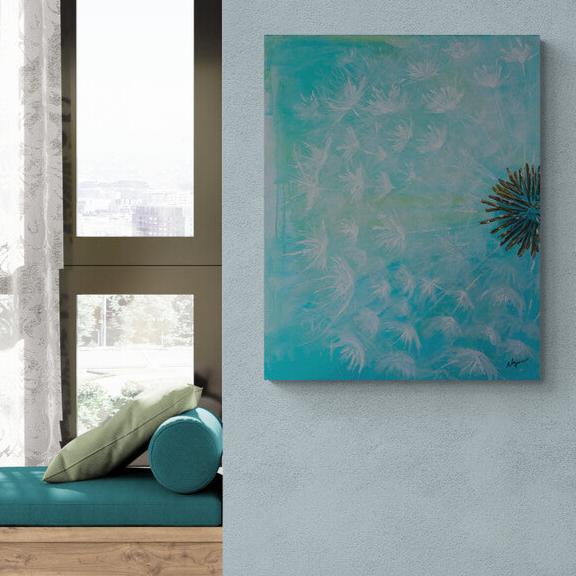 Dandelion Turquoise - Oeuvre d'art originale