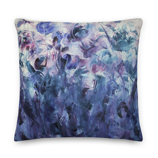 Violet au vent - coussin 18 x 18 - Nathalie Spooner