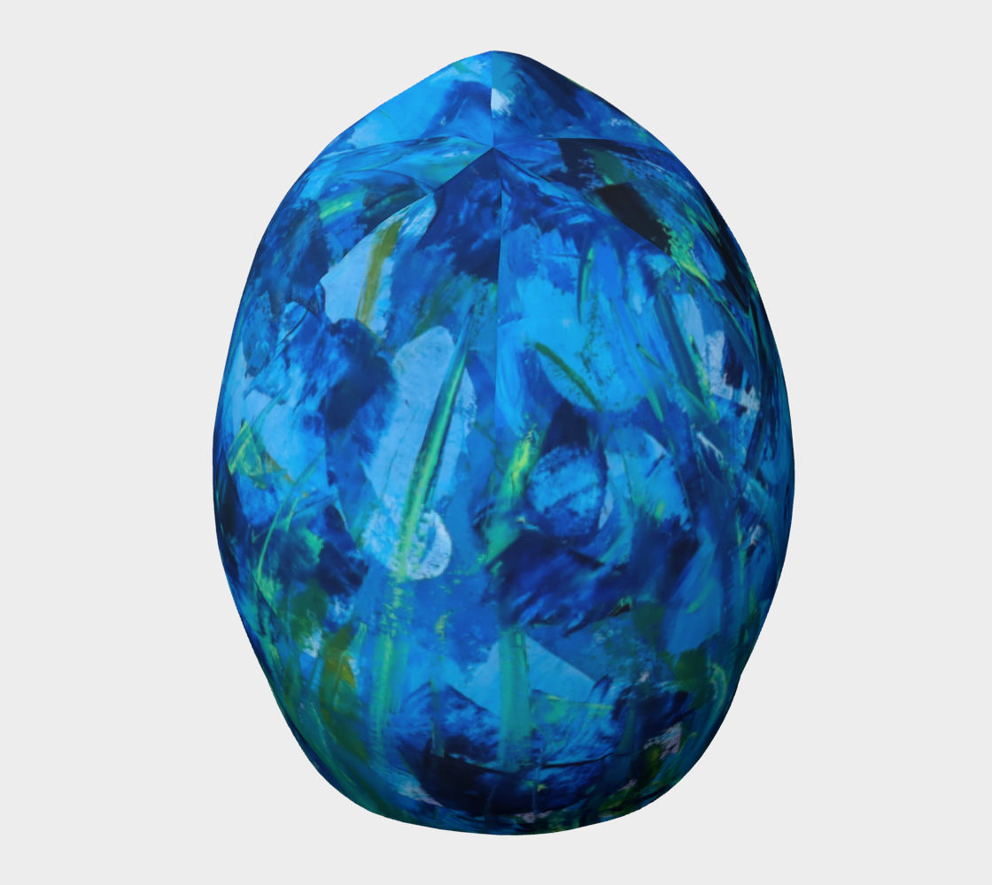 Tuque pour femme ou pour homme bleue imprimée de l'oeuvre Lazuli de Nathalie Spooner