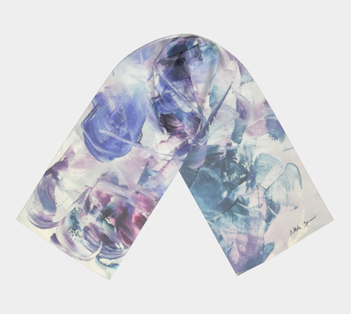 Violet in the wind - Silk scarf